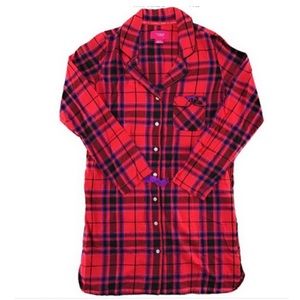 Victoria’s Secret Red Purple Plaid Pajama Dress